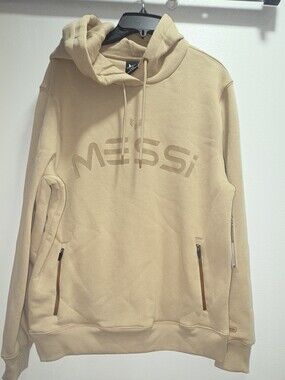 Messi Men’s Crewneck Hoodie in Beige